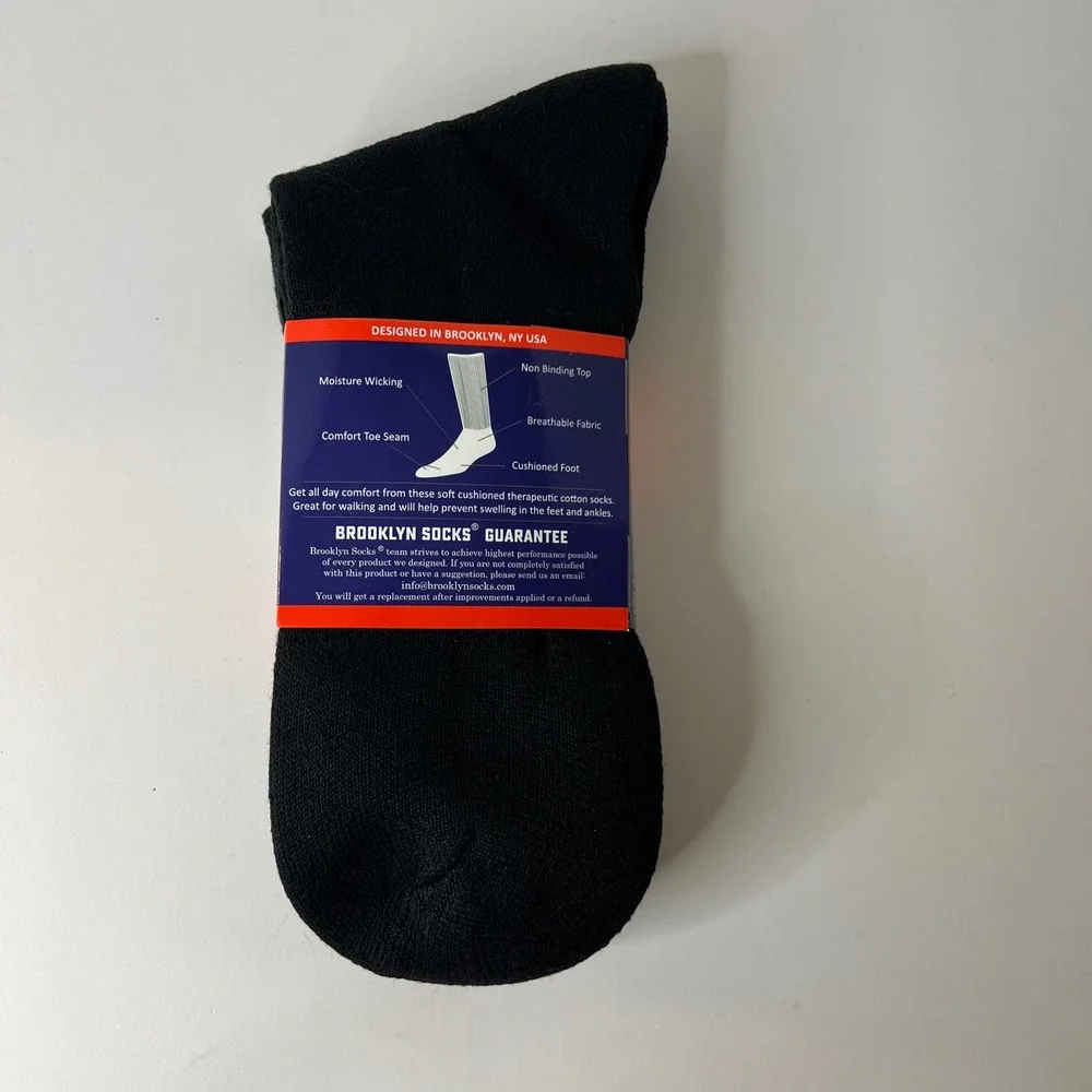 Mens Brooklyn‎ Diabetic Socks Over The Calf 2 Pair NIP #1 US Shoe Size 12 - 14